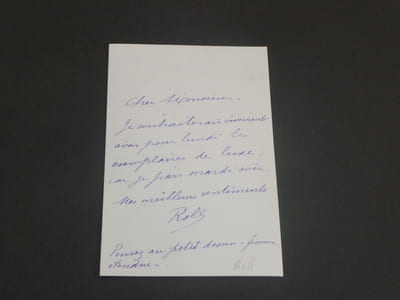 Alfred ROLL, peintre - LETTRE AUTOGRAPHE SIGNÉE, 1 page, 1880