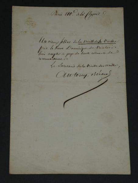 Antony B&Eacute;RAUD chansonnier - LETTRE AUTOGRAPHE SIGN&Eacute;E &Agrave; Mr VARNER. Antony B&eacute;raud