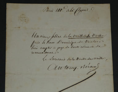Antony BÉRAUD chansonnier - LETTRE AUTOGRAPHE SIGNÉE À Mr VARNER