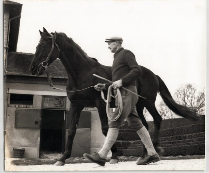 Photographie argentique ann&eacute;es 60 Derby Chevaux 24,6 x 21 cm. 