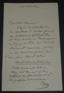 Amédée de Noé dit Cham, Illustrateur - LETTRE AUTOGRAPHE SIGNÉE
