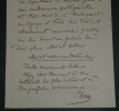 Am&eacute;d&eacute;e de No&eacute; dit Cham, Illustrateur - LETTRE AUTOGRAPHE SIGN&Eacute;E. Am&eacute;d&eacute;e de No&eacute;, dit Cham