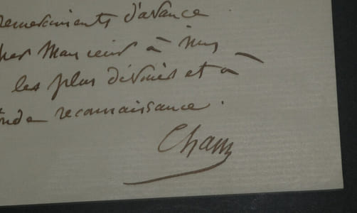 Amédée de Noé dit Cham, Illustrateur - LETTRE AUTOGRAPHE SIGNÉE