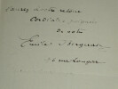 &Eacute;mile BERGERAT - BELLE LETTRE AUTOGRAPHE SIGN&Eacute;E &Agrave; COQUELIN A&Icirc;N&Eacute; - 3 pages 1892. &Eacute;mile BERGERAT
