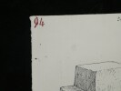 Dessin original sign&eacute; - Maison &eacute;gyptienne d'apr&egrave;s une maquette de l'&eacute;poque (Mus&eacute;e du Louvre). Louis Henri Laffill&eacute;e
