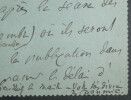 Ren&eacute; DOUMIC - LETTRE AUTOGRAPHE SIGN&Eacute;E &agrave; ZAMACO&Iuml;S, 1926, Sur la tombe de Loti. Ren&eacute; Doumic