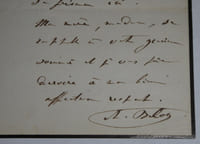 Adolphe BELOT - Lettre autographe signée