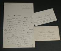 Albert BATAILLE - LETTRE AUTOGRAPHE SIGNÉE & DEUX CARTES DE VISITE