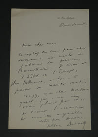 Albert BATAILLE - LETTRE AUTOGRAPHE SIGNÉE & DEUX CARTES DE VISITE
