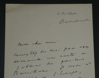 Albert BATAILLE - LETTRE AUTOGRAPHE SIGNÉE & DEUX CARTES DE VISITE