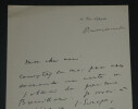 Albert BATAILLE - LETTRE AUTOGRAPHE SIGN&Eacute;E & DEUX CARTES DE VISITE. Albert BATAILLE