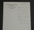 Pierre DESCAVES - &eacute;crivain - LETTRE AUTOGRAPHE SIGN&Eacute;E - 1962. Pierre DESCAVES