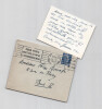 G&eacute;n&eacute;ral Maxime WEYGAND - Petite carte autographe sign&eacute;e - 1955. G&eacute;n&eacute;ral Maxime WEYGAND