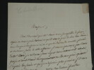 &Eacute;mile de la B&Eacute;DOLLI&Egrave;RE - LETTRE AUTOGRAPHE SIGN&Eacute;E - 1843. &Eacute;mile de la B&Eacute;DOLLI&Egrave;RE
