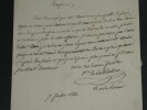 &Eacute;mile de la B&Eacute;DOLLI&Egrave;RE - LETTRE AUTOGRAPHE SIGN&Eacute;E - 1843. &Eacute;mile de la B&Eacute;DOLLI&Egrave;RE