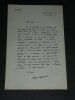 Albert Aycard, Lettre autographe sign&eacute;e &agrave; Pierre Lhoste, &Eacute;mission de la RTF 1963. Albert Aycard