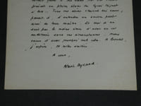 Albert Aycard, Lettre autographe signée à Pierre Lhoste, Émission de la RTF 1963