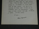 Albert Aycard, Lettre autographe sign&eacute;e &agrave; Pierre Lhoste, &Eacute;mission de la RTF 1963. Albert Aycard