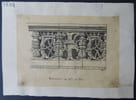 Balustrade du ch&acirc;teau de Blois - Dessin original sign&eacute;. Louis Henri Laffill&eacute;e