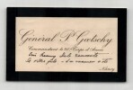 G&eacute;n&eacute;ral Paul-Henri Goetschy - Carte de visite autographe sign&eacute;e - 1912. Paul-Henri Goetschy