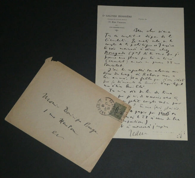 Jean Galtier-Boissi&egrave;re - Lettre autographe sign&eacute;e &agrave; Dominique Braga - 1919. Jean Galtier-Boissi&egrave;re