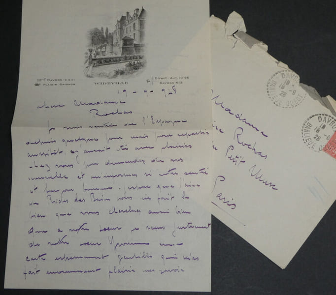 Luigi Corbellini - Lettre autographe sign&eacute;e &agrave; Madame Claire Rochas - 1928. Luigi CORBELLINI