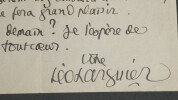 L&eacute;o LARGUIER - Lettre Autographe Sign&eacute;e - "je vais au Lip" St Germain - Paris. L&eacute;o LARGUIER