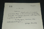 George BOUCHE, Peintre - LETTRE AUTOGRAPHE SIGN&Eacute;E, 20 Juillet 1927. George BOUCHE