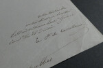 Boniface de Castellane, Homme politique - LETTRE AUTOGRAPHE SIGN&Eacute;E, 1846. Boniface de Castellane