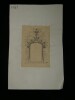 Dessin original sign&eacute; - Porte g&acirc;bl&eacute;e du XVe si&egrave;cle. Louis Henri Laffill&eacute;e