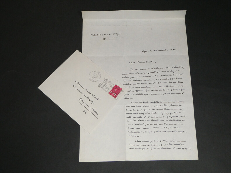 Marc ALYN - LETTRE AUTOGRAPHE SIGN&Eacute;E &Agrave; Pierre LHOSTE - 1971. Marc ALYN