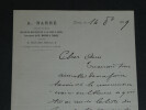 Albert BARR&Eacute; - Lettre autographe sign&eacute;e - Pi&egrave;ces de th&eacute;&acirc;tre - 1889. Albert BARR&Eacute;