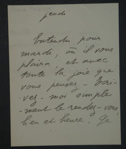 Claude FARRÈRE - Lettre Autographe Signée "ma fidèle tendresse"