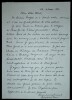 LETTRE AUTOGRAPHE SIGN&Eacute;E &Agrave; L'ABB&Eacute; MOREL ET SON ENVELOPPE 1983. Elizabeth Carr