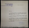 HUOT-PLEUROUX Paul - LETTRE TAPUSCRIT SIGN&Eacute;E SECR&Eacute;TARIAT G&Eacute;N&Eacute;RAL &Eacute;PISCOPAT, 1976. Paul Huot-Pleuroux