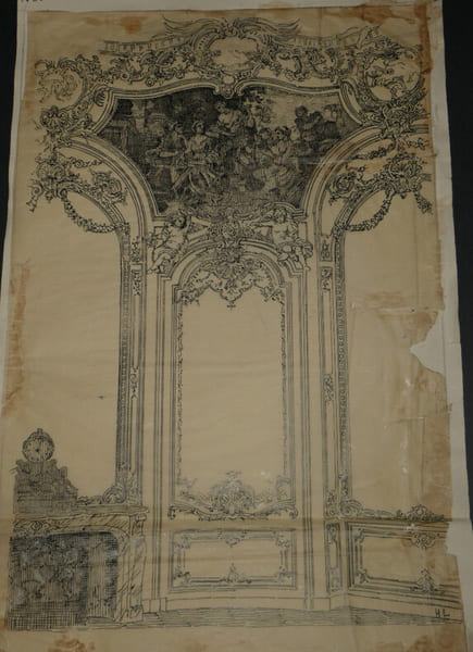 Dessin original sign&eacute; – Tapisserie de J. Bernin – R&eacute;alis&eacute; &agrave; l'encre vers 1930. Louis Henri Laffill&eacute;e