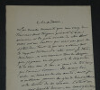 Luc Olivier MERSON - TR&Egrave;S BELLE LETTRE AUTOGRAPHE SIGN&Eacute;E DE CONDOL&Eacute;ANCES. Luc-Olivier MERSON