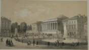 FRANCE EN MINIATURE - Gravure s&eacute;pia Palais de Justice, Tours, 1840. Isidore DEROY