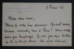 BELLESSORT Andr&eacute; - LETTRE AUTOGRAPHE SIGN&Eacute;E, LIBRAIRIE ACAD&Eacute;MIQUE PERRIN, 1936. Andr&eacute; Bellessort