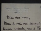 BELLESSORT Andr&eacute; - LETTRE AUTOGRAPHE SIGN&Eacute;E, LIBRAIRIE ACAD&Eacute;MIQUE PERRIN, 1936. Andr&eacute; Bellessort
