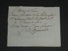 Joseph-Marie de Gerando - Billet autographe sign&eacute; - R&eacute;volution La terreur - 1793. Joseph-Marie de Gerando