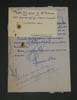 Gustave HUE - LETTRE AUTOGRAPHE SIGN&Eacute;E &Agrave; Alfred GALLOIS ET UNE CARTE DE VISITE. Gustave HUE
