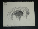 Dessin original - Fontaine de Beugey-Beauguay (C&ocirc;te-d'Or) - XIIIe si&egrave;cle. Louis Henri Laffill&eacute;e
