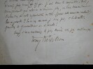 TONY-REVILLON Antoine- LETTRE AUTOGRAPHE SIGNEE &Agrave; Edmond ABOUT. Antoine R&eacute;villon (Tony R&eacute;villon)
