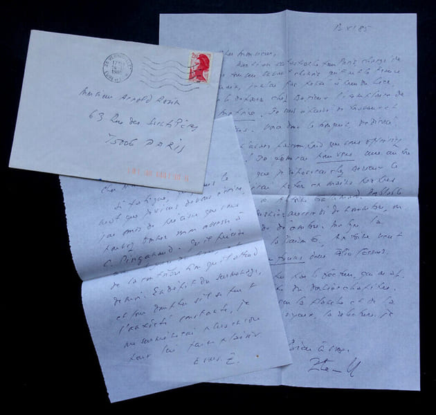 Ren&eacute; &Eacute;TIEMBLE - 2 LETTRES AUTOGRAPHES SIGN&Eacute;ES &Agrave; Arnold ROSIN, 1985. Ren&eacute; &Eacute;tiemble