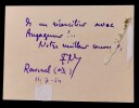 Franc NOHAIN, Ecrivain - CARTE DE VISITE AUTOGRAPHE SIGN&Eacute;E. Franc NOHAIN