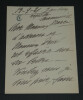 Cassive, actrice - Lettre autographe sign&eacute;e et une coupure de journal, 1921. Armande CASSIVE