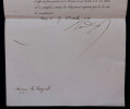 Mar&eacute;chal Jacques Louis RANDON - Autorisation de d&eacute;mission sign&eacute;e &agrave; M. de Traynel, 1864. Jacques Louis RANDON