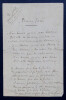Po&egrave;me autographe sign&eacute; "Baiser Vol&eacute;". Albert LAMBERT