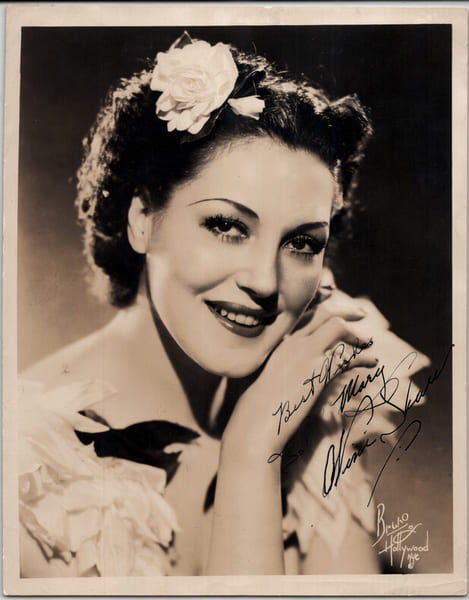 Wini Shaw - Grande Photographie avec d&eacute;dicace autographe originale sign&eacute;e. Wini Shaw